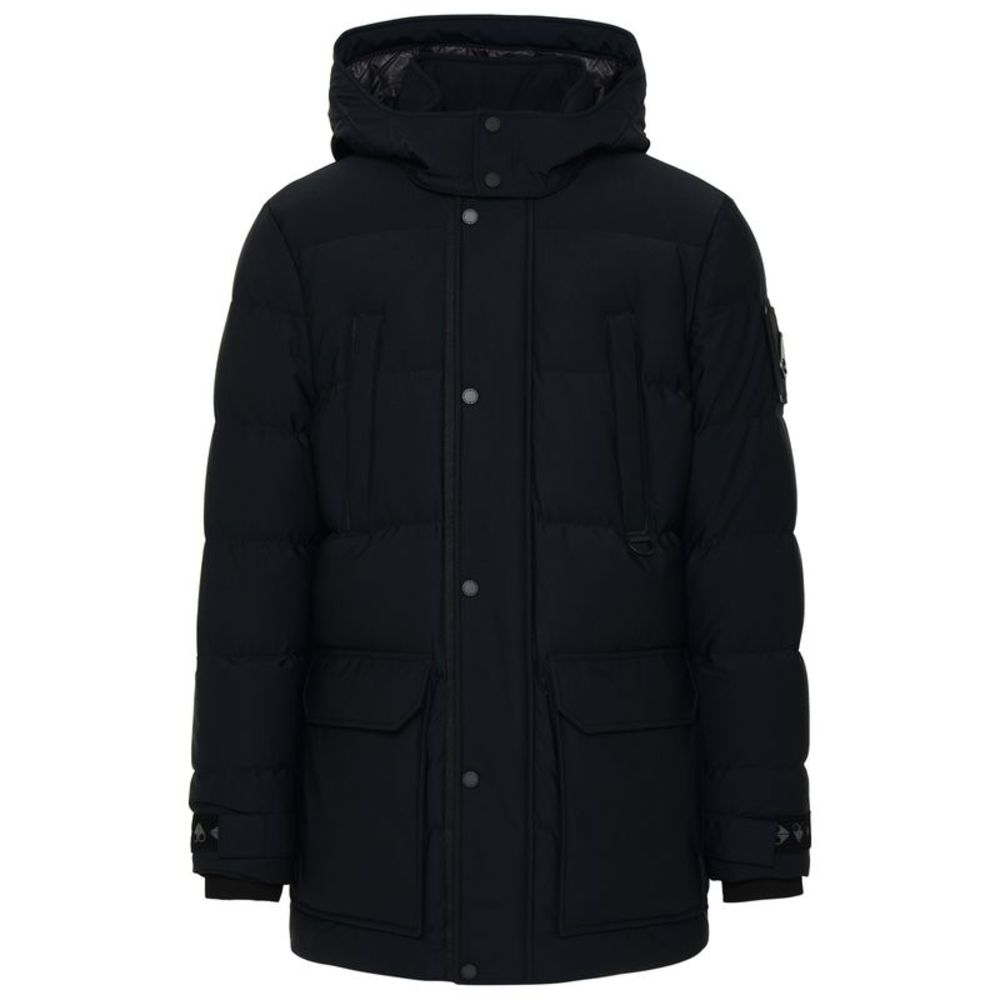 MOOSE KNUCKLES Black Nylon Valleyfield Puffer Jacket